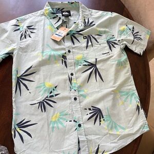 Quiksilver Palm Leaf Button-Up Shirt - Boys